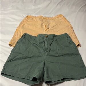 Old Navy Green and Mustard Yellow Women’s Shorts Pack